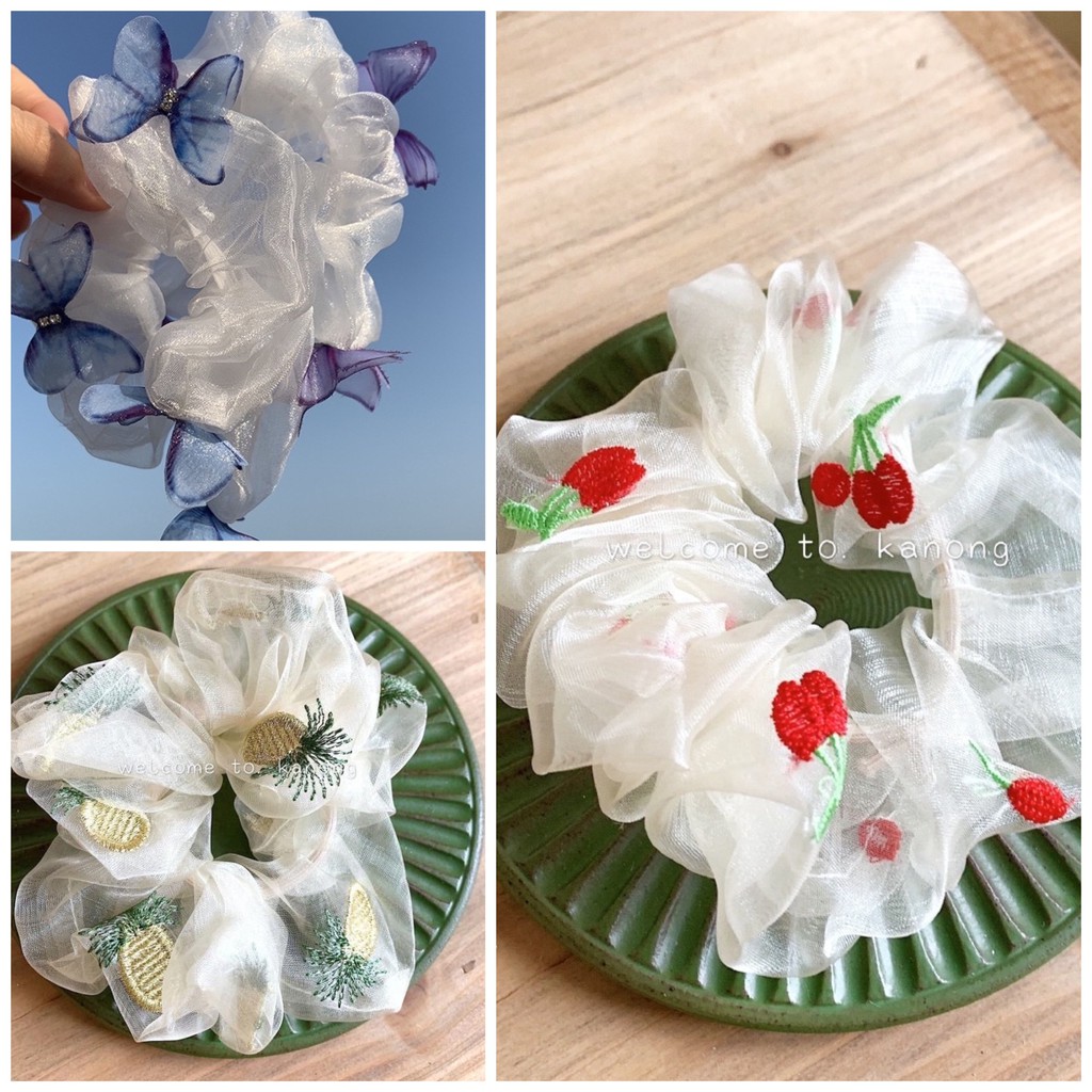 Cột tóc scrunchies - Cột tóc vải nhiều màu