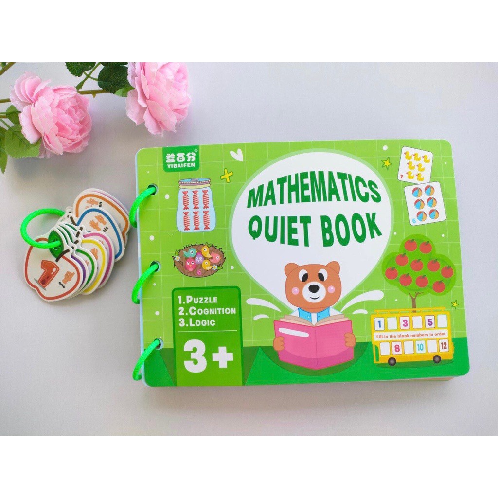 Học liệu bóc dán thông minh TOÁN HỌC - Sách bóc dán Montessori giúp bé phát triển trí tuệ