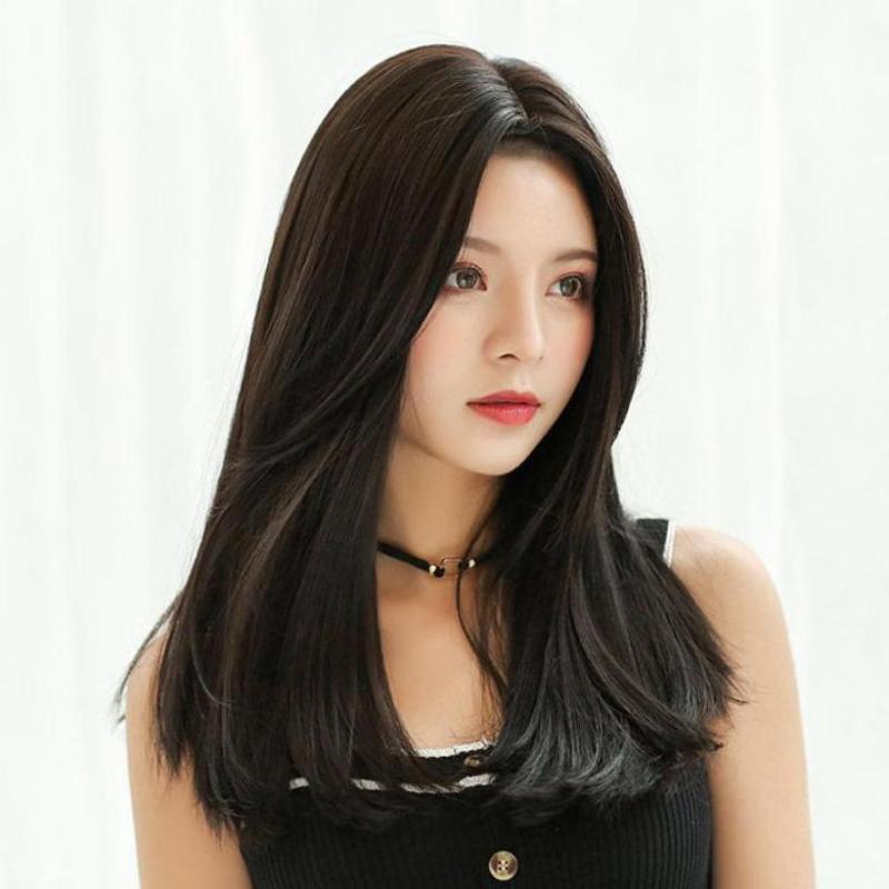 [TẶNG KÈM LƯỚI] Tóc giả nữ Hàn Quốc cao cấp CÓ DA ĐẦU - TG80 ( NÂU SOCOLA )