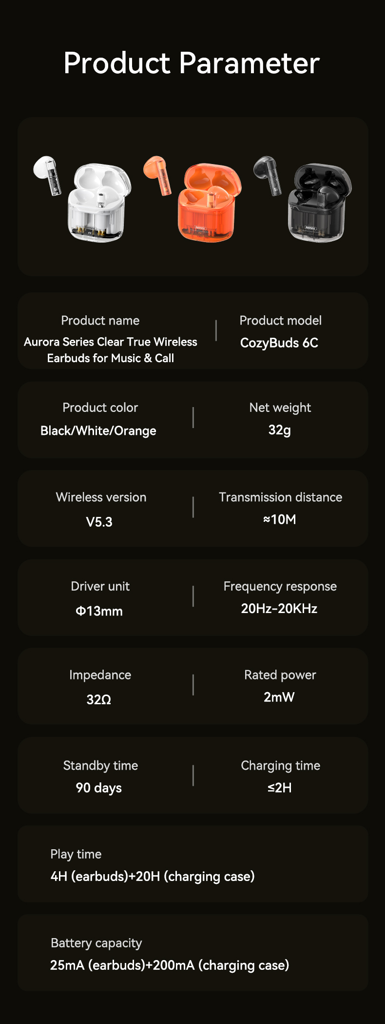 Tai nghe Bluetooth True Wireless Remax CozyBuds 6C