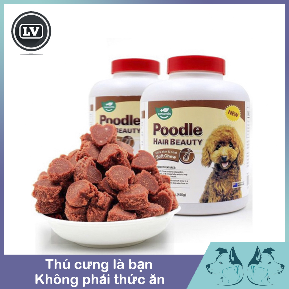 viên dưỡng lông làm đẹp lông Poodle Hair Beauty cho chó poodle lông màu nâu Phụ Kiện Long Vũ
