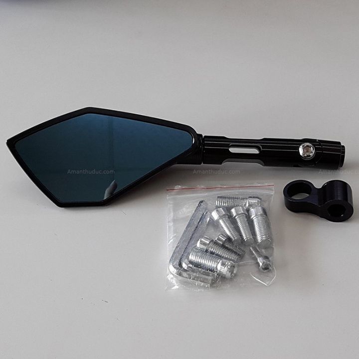 Gương 5 cạnh rrirroma đen ( 1 chiếc bên trái )