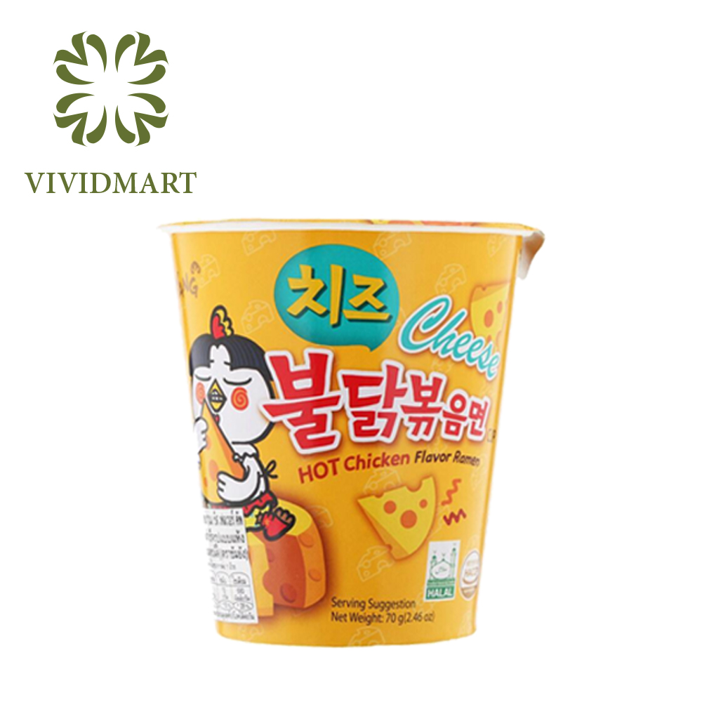 [Hộp lẻ] MÌ LY KHÔ GÀ CAY HÀN QUỐC SAMYANG 3 VỊ: SIÊU CAY TRUYỀN THỐNG, PHOMAI (PHÔ MAI), SỐT KEM CARBONARA LY 70G