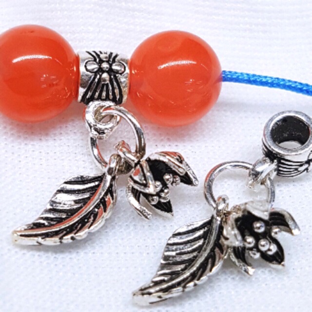 [S925] Charm bạc treo lá và hoa - MH280