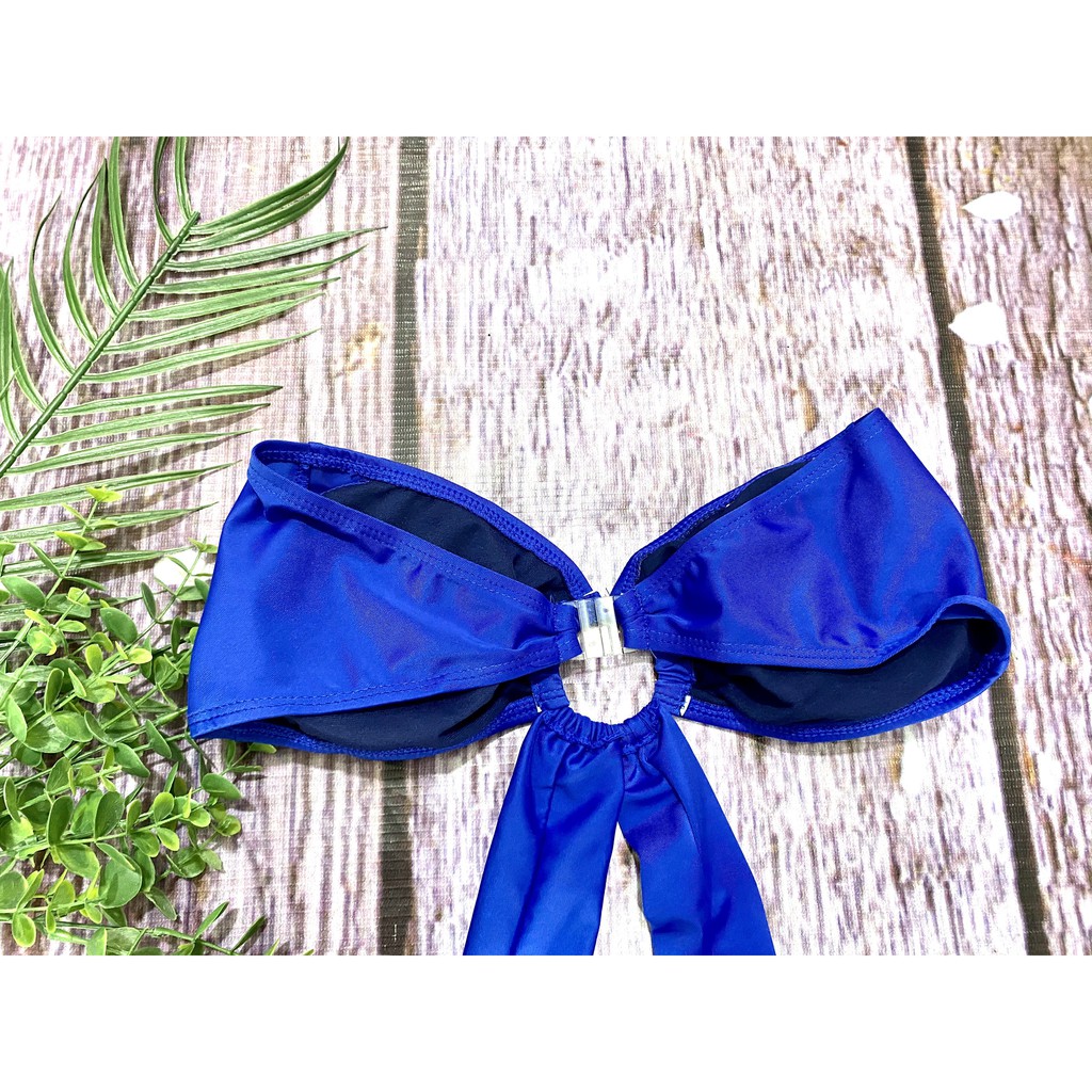 [HCM]Bikini Đồ Bơi Hai Mảnh Secxy Khoen Xanh Coban Oderi KG455