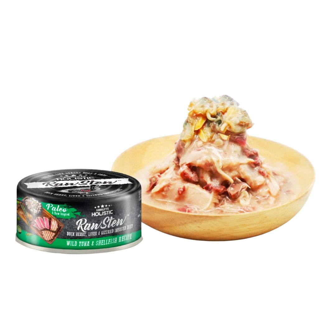 Pate Thức Ăn Ướt Cho Chó/Mèo Absolute Holistic Cá Ngừ - Raw Stew - Lon 80G