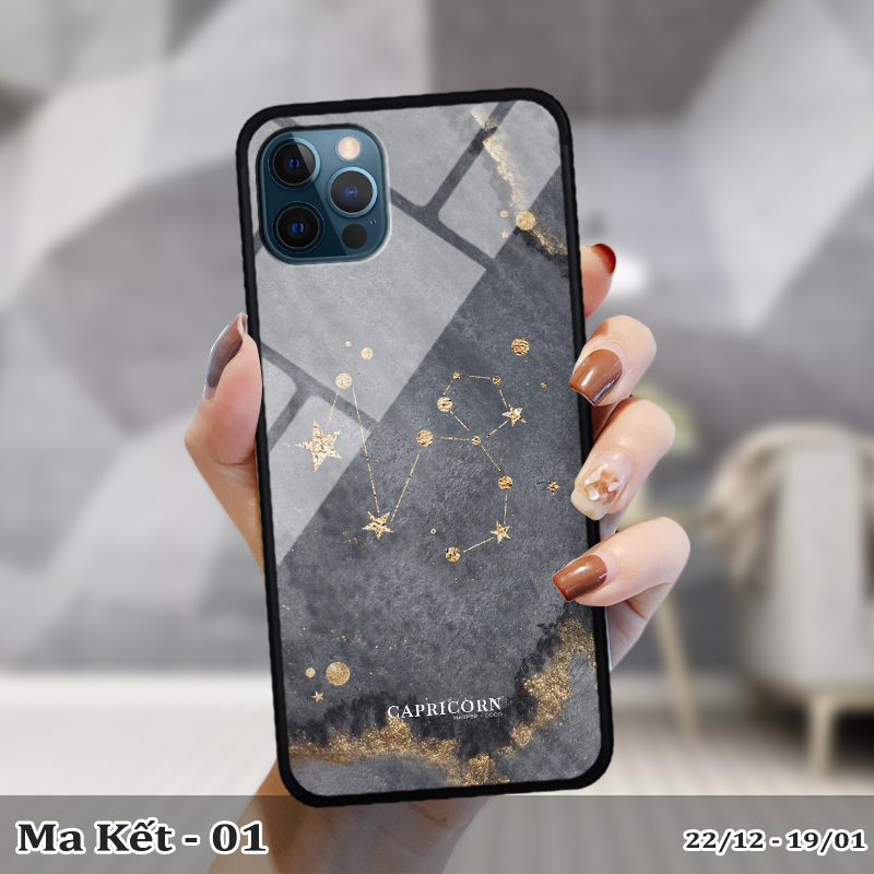 Ốp kính 3D in hình cung hoàng đạo iPhone 12 Pro Max