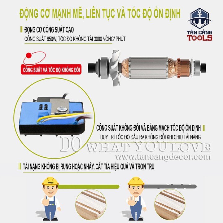 Máy Phay Worx WU619 Cốt 6.35 mm