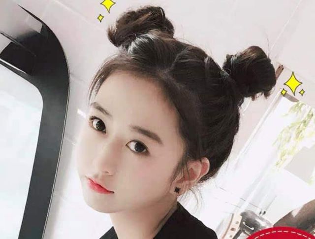 Tóc thật 100% ❤FREESHIP❤ tóc giả búi thẳng