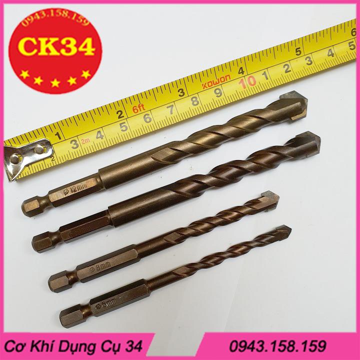 Mũi khoan bê tông tường phi 6 chuôi lục giác cho máy khoan, bắn vít