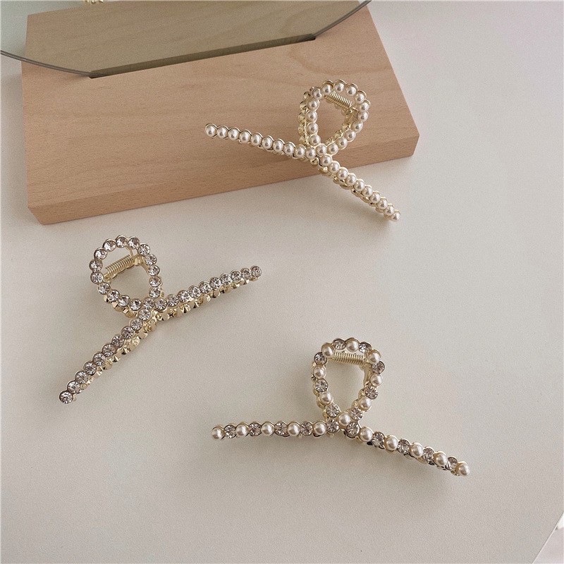 Kẹp Càng Cua Đính Đá Phong Cách Hàn Quốc ( Size Lớn 11,5Cm )