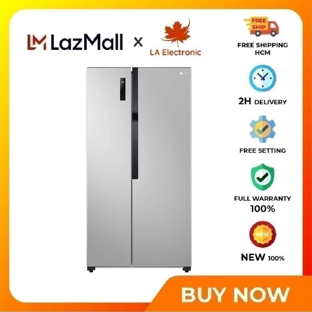 Tủ lạnh lg inverter 519 lít gr-b256jds - miễn phí vận chuyển hcm - thiết kế phẳng sang trọng hiện đại hệ thống làm lạnh đa chiều