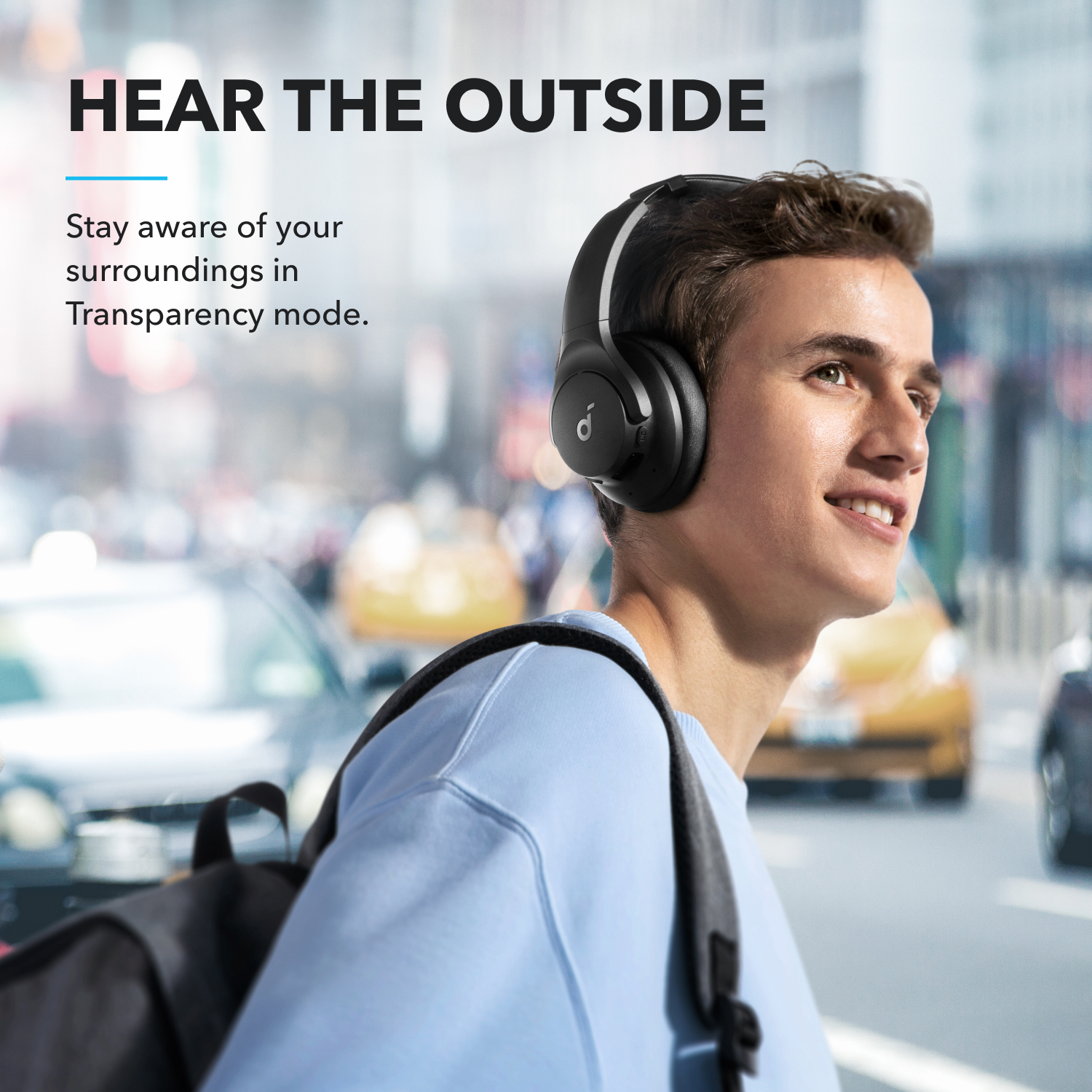 Soundcore by Anker Q20i Hybrid ANC Headphones, Wireless Over-Ear Bluetooth, 40H Long ANC Playtime, Hi-Res Audio, Big Bass, Customize via an App, Transparency Mode, Ideal for Travel-A3004