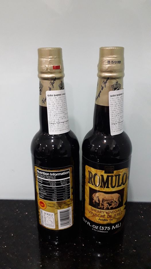 DẤM SHERRY VINEGAR 375ML.Best before: 2027