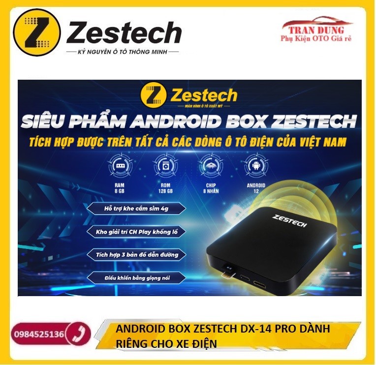 Zestech dx14-pro bộ carplay android box cắm sim 4g tặng vietmap s1 free - biến màn zin ô tô thành màn hình android - ram 8g,rom 128gb.giữ nguyên các tính năng trên màn hình nguyên bản vinfast