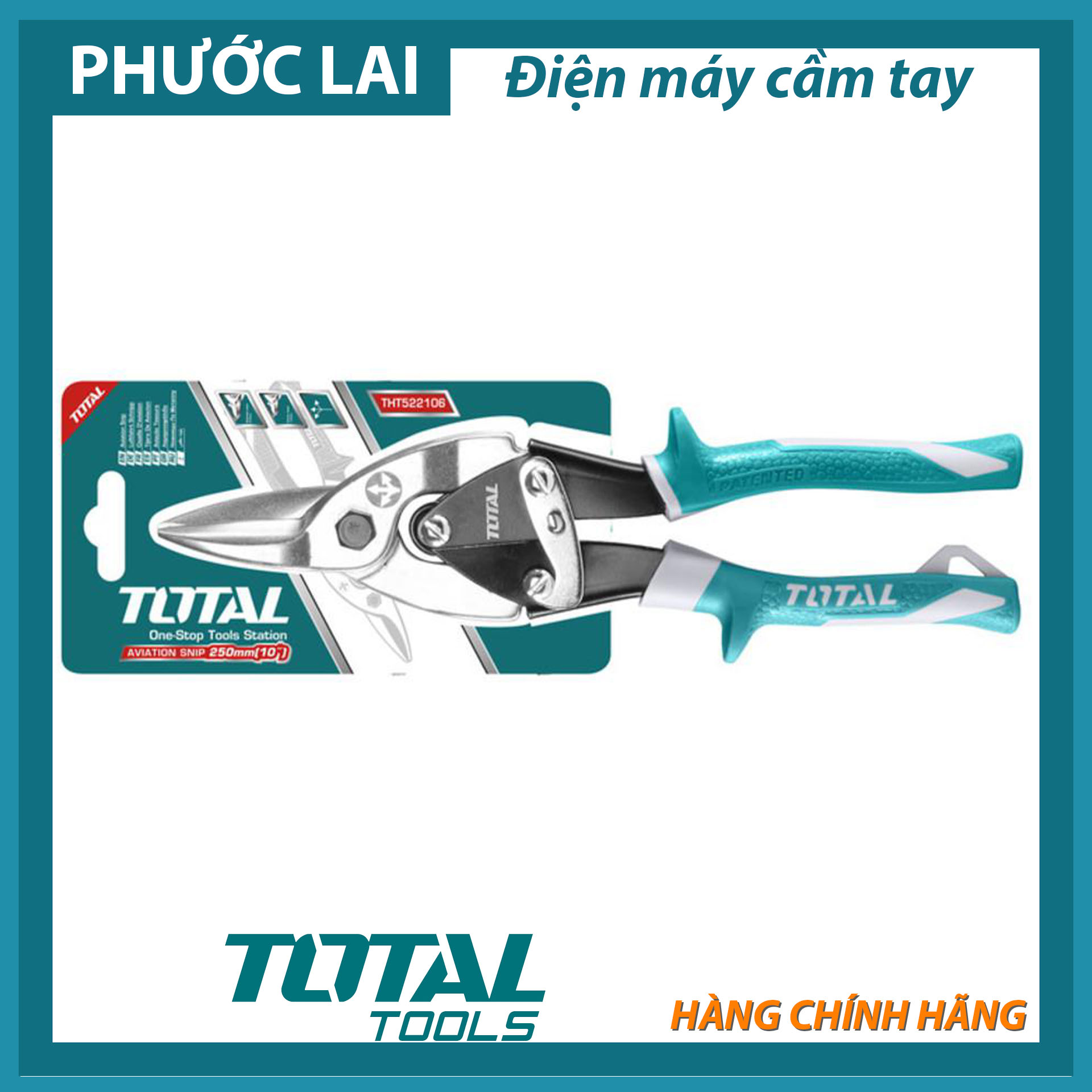 Kéo cắt tôn mũi thẳng 10" Total THT522106