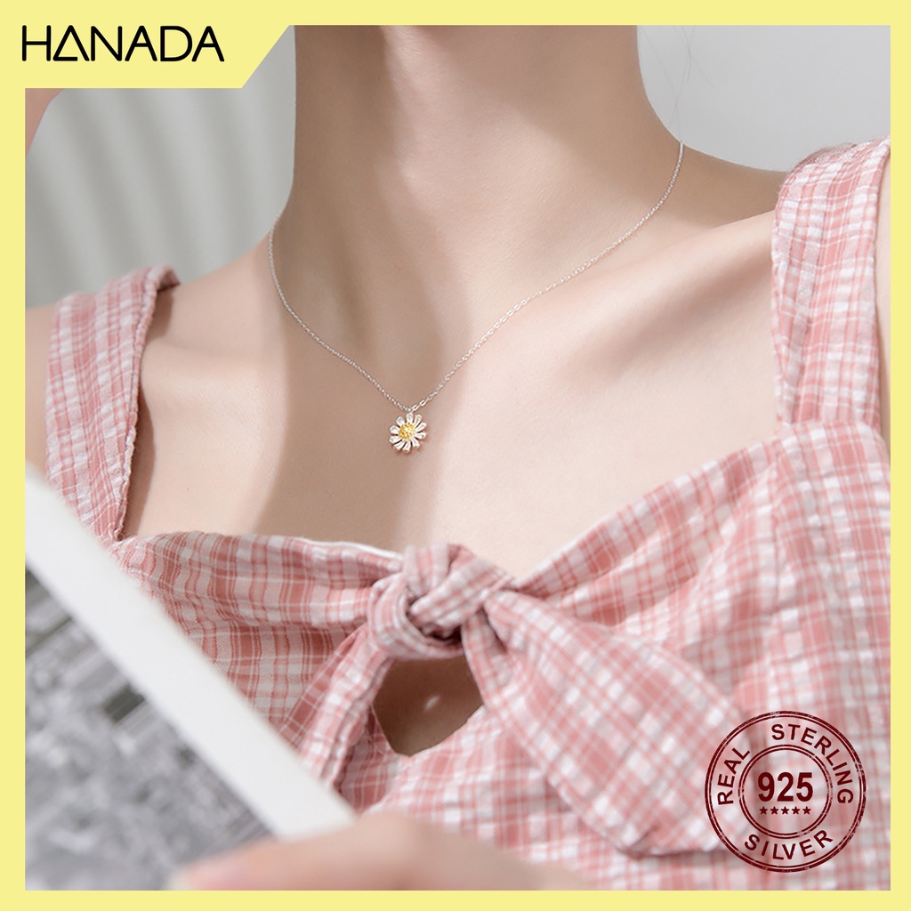 Dây Chuyền Bạc 925 Hanada  Hoa Cúc 0118