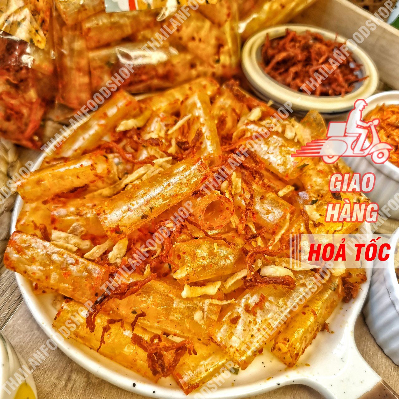 Bánh Tráng Tỏi Mix Khô Bò