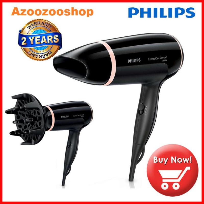 Máy sấy tóc Philips BHD004, Sấy khô tóc mạnh mẽ và chăm sóc tóc, 1800 W, Chế độ ThermoProtect, 3 cài đặt nhiệt và tốc độ, Đầu tán khí tạo kiểu tóc dày nhập khẩu