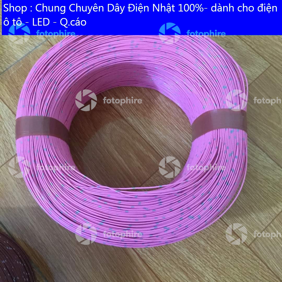 Dây điện nhật 0,3mm 100m hồng