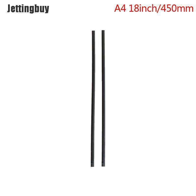 Jettingbuy 2Pcs Car soft rubber bone windshield wiper blade refill strips 6mm 14-22'' A4