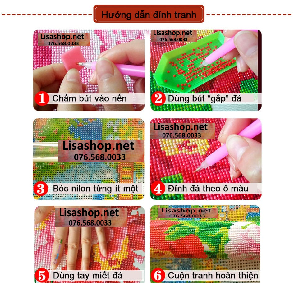 [HCM]Tranh đính đá LỘC lúa 53x71cm chưa đính lg1193