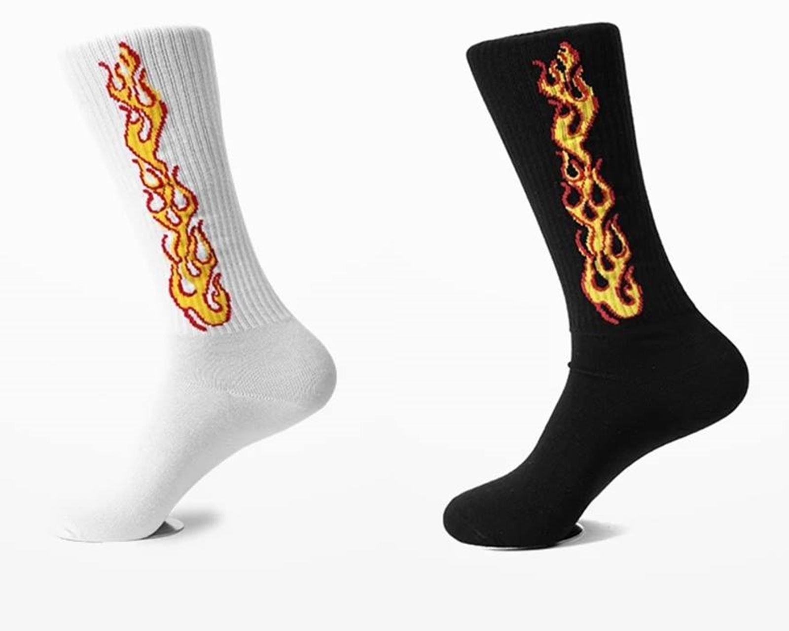 [Hoàn Tiền 15%] Vớ tất cổ cao ngọn lửa unisex