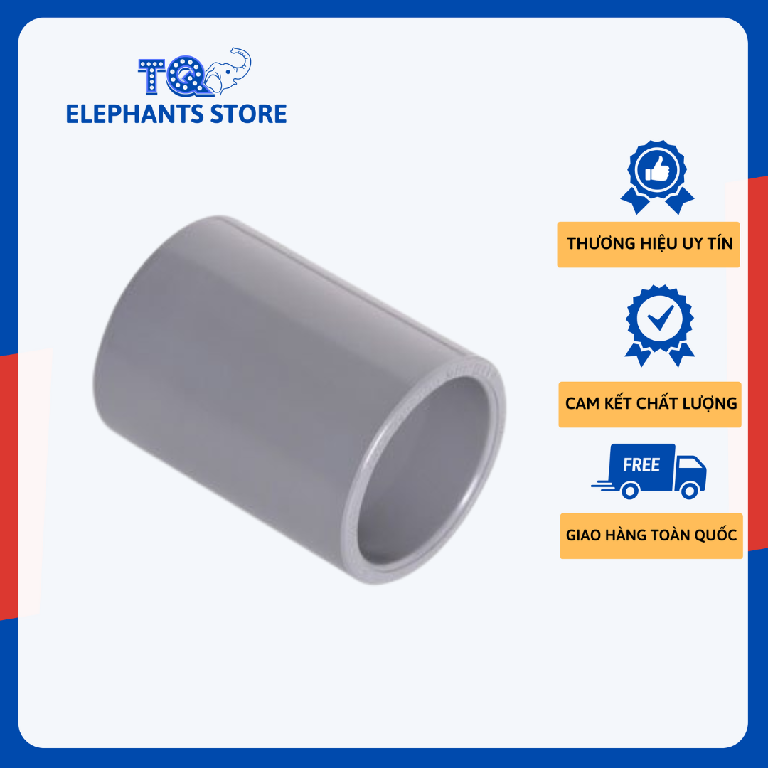 Măng sông ống nhựa, ống nối thẳng nhựa pvc phi 21, 27, 34, 42, 48, 60