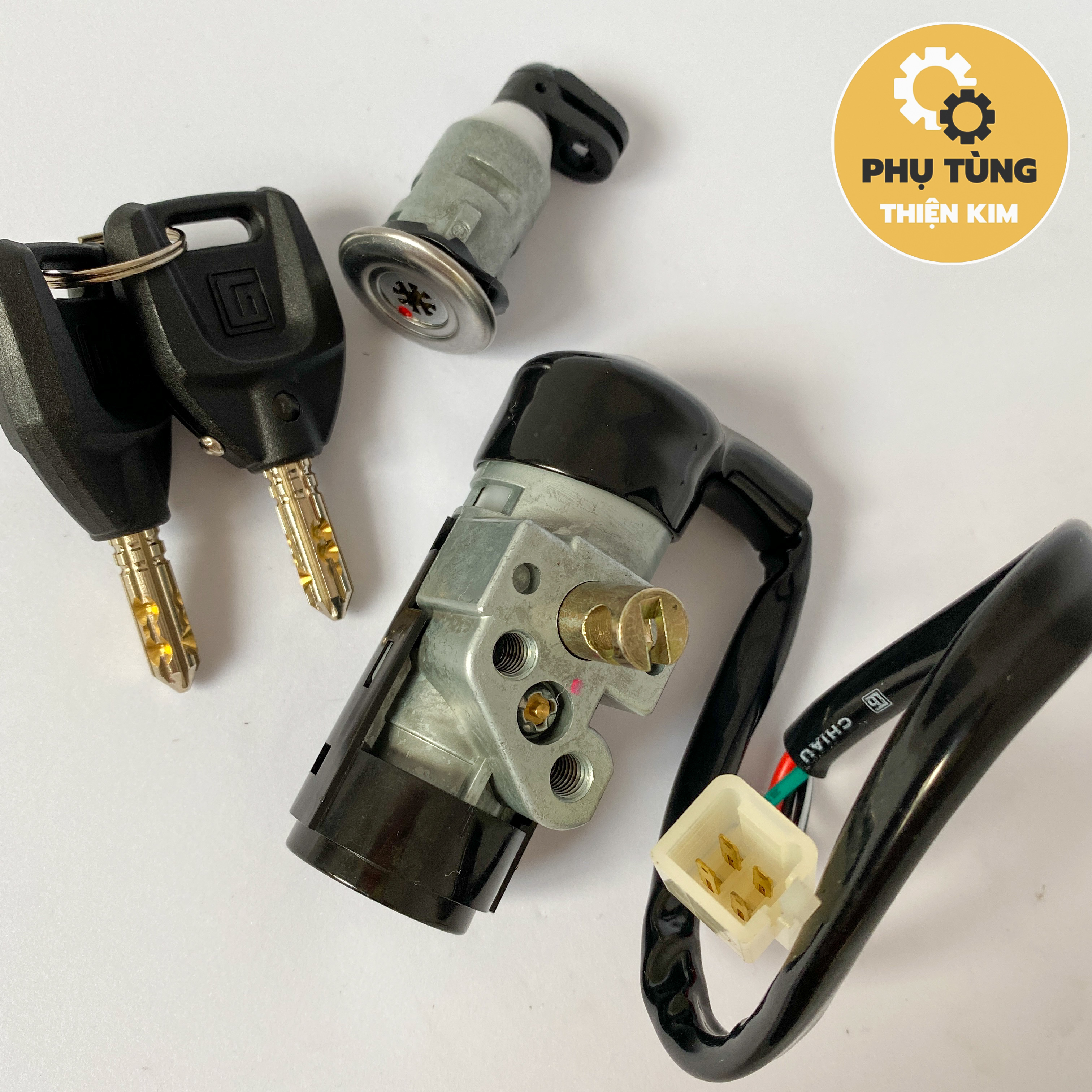 Ổ Khóa Chống Trộm SYM Angel 110cc 8 Cạnh (1 Set Có Khóa Yên)