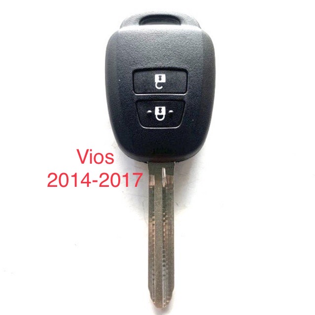 Chìa khoá Vios 2 nút có mạch remote cài tay cho xe Vios 2014 đến 2017
