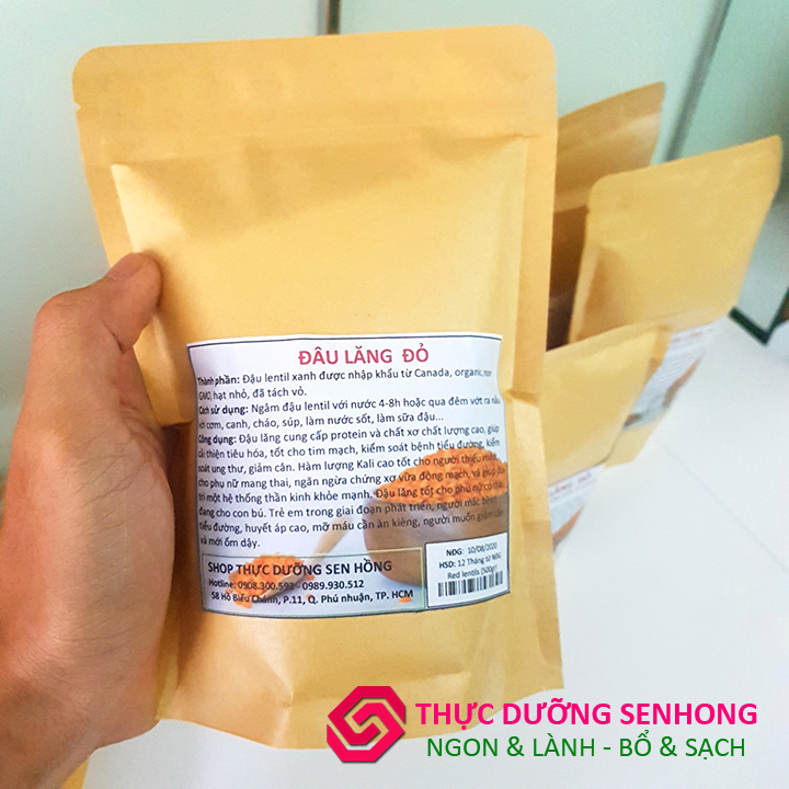 Đậu lăng đỏ Canada (500gr)  Premium red lentil - Organic Non-GMO