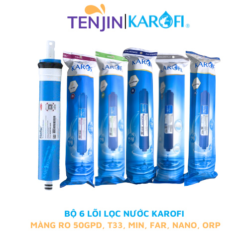 Trọn bộ 9 lõi lọc nước Karofi dùng cho máy lọc nước Karofi 9 cấp - Hàng chính hãng