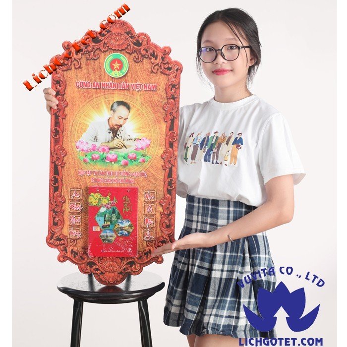 [HCM]LỊCH TREO TƯỜNG BÁC HỒ CỜ ĐỎ