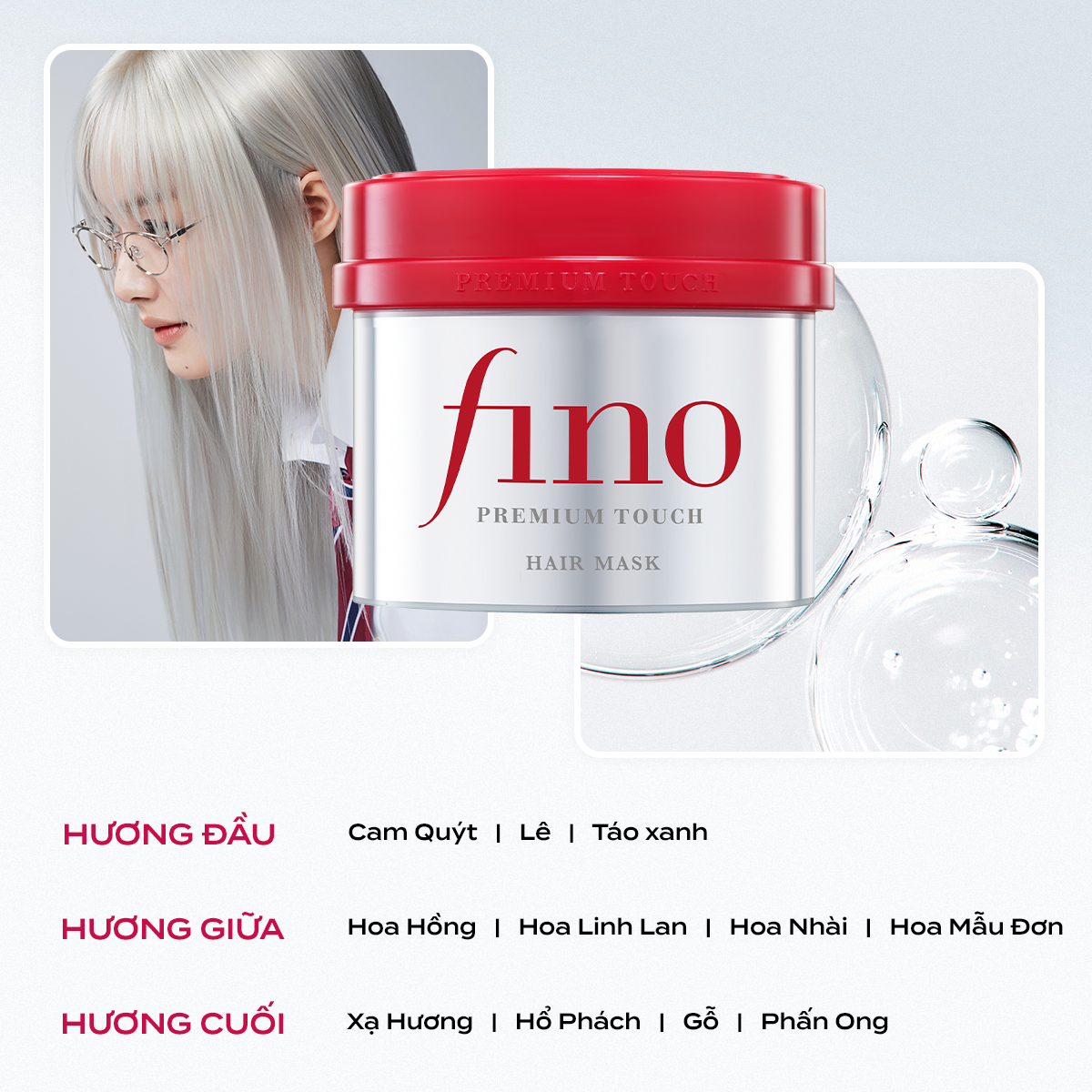 [Tiết Kiệm Hơn] Bộ 2 Kem Ủ Tóc Cao Cấp Fino Premium Touch 230G