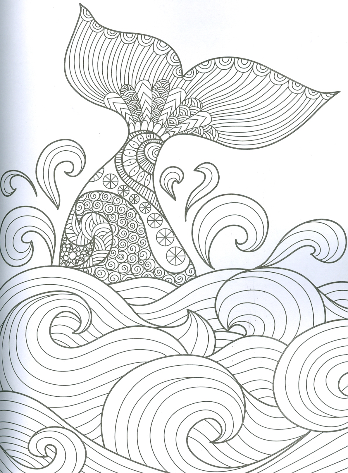Ocean - Adults Colouring Book (Sách Tô Màu: Đại Dương)