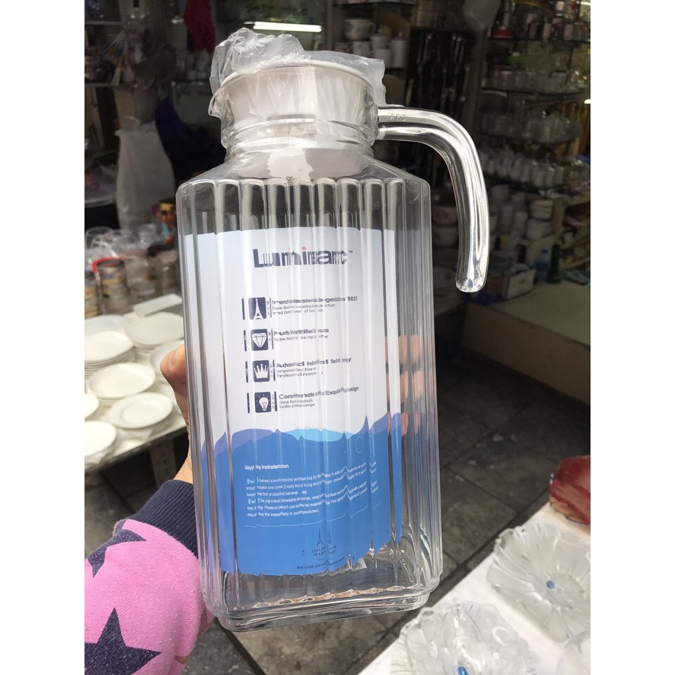 Bình Nước Thủy Tinh Luminarc Quadro 1.7L G2668