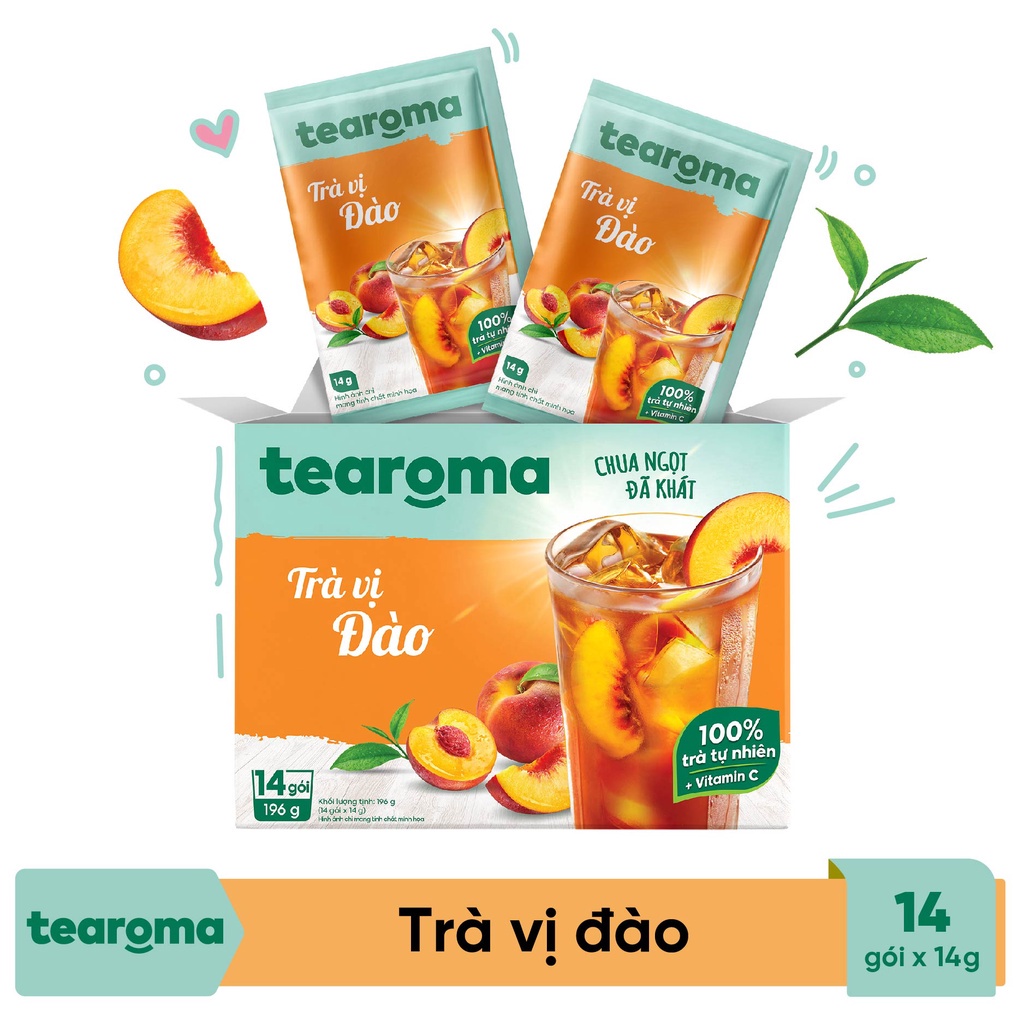 Trà Tearoma Hòa Tan Hộp 196g (14 gói)