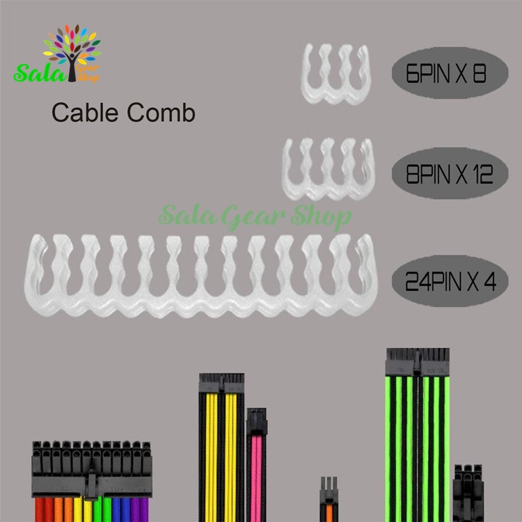 Dây nguồn bọc lưới nối dài 24pin 7 màu