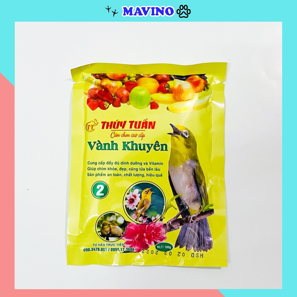 Cám chim vành khuyên Thúy Tuấn số 2 cao cấp 100gram - Cám khuyên Thúy Tuấn cao cấp giá rẻ