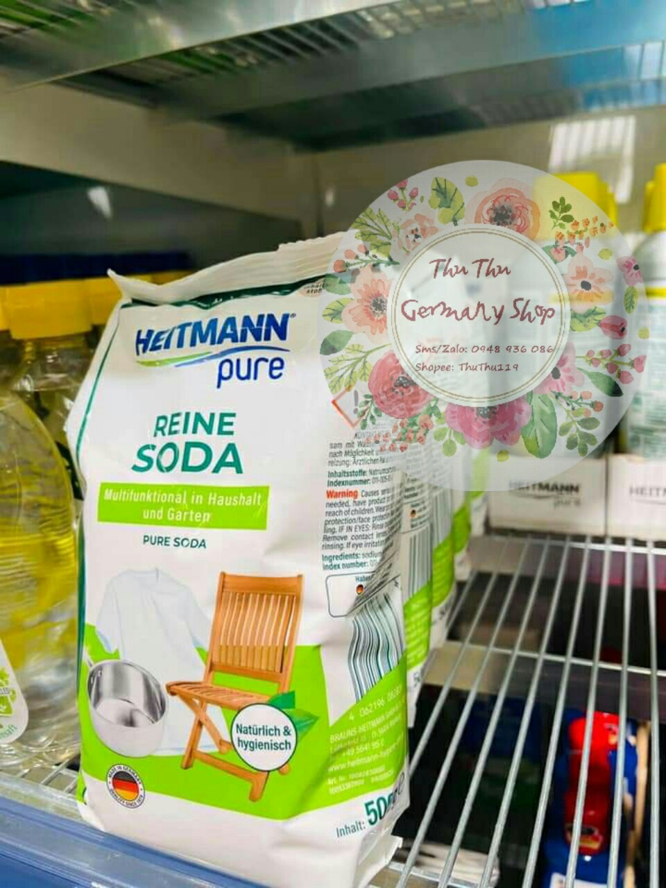 Bột tẩy rửa đa năng Soda Heitmann Made in Germany