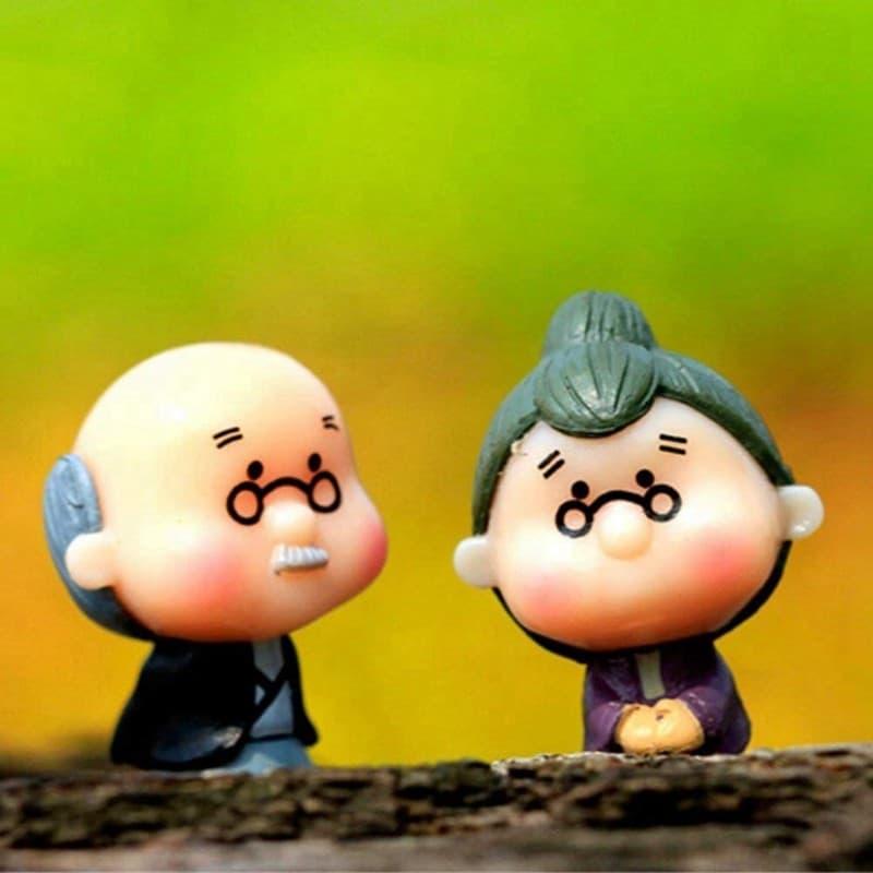 [HCM]Mô hình ông bà cụ trang trí tiểu cảnh.