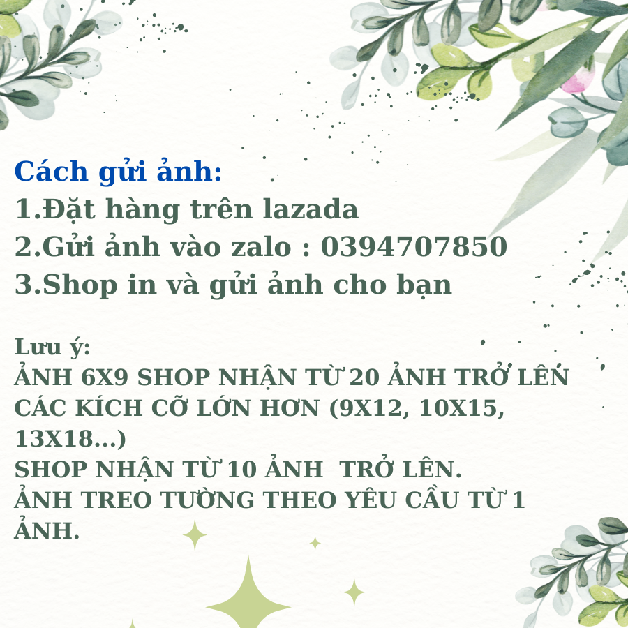 (HCM) IN ẢNH 1K THEO YÊU CẦU( Combo10 ảnh 6x9 ÉP PLASTIC )