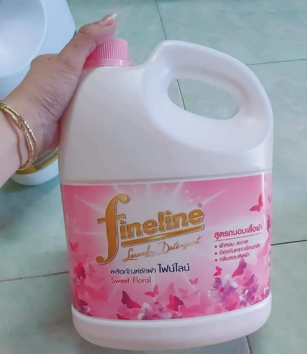 [HCM]NƯỚC GIẶT XẢ FINELINE 3000ML THÁI LAN (MÀU HỒNG)