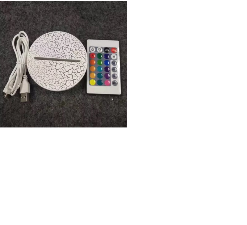 Đế Đèn LED 3D 16 Màu Cảm Ứng + Remote