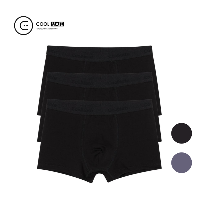Nơi bán Combo 3 quần lót nam Boxer vải sợi Modal (Gỗ sồi) kháng khuẩn cao cấp hàng Việt Nam thương hiệu Coolmate