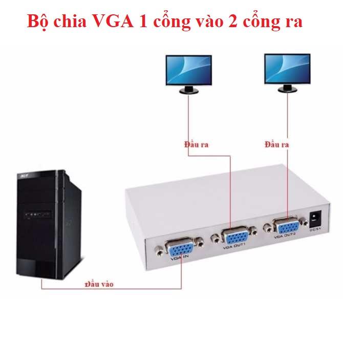 Bộ chia VGA 1 cổng vào 2 cổng ra