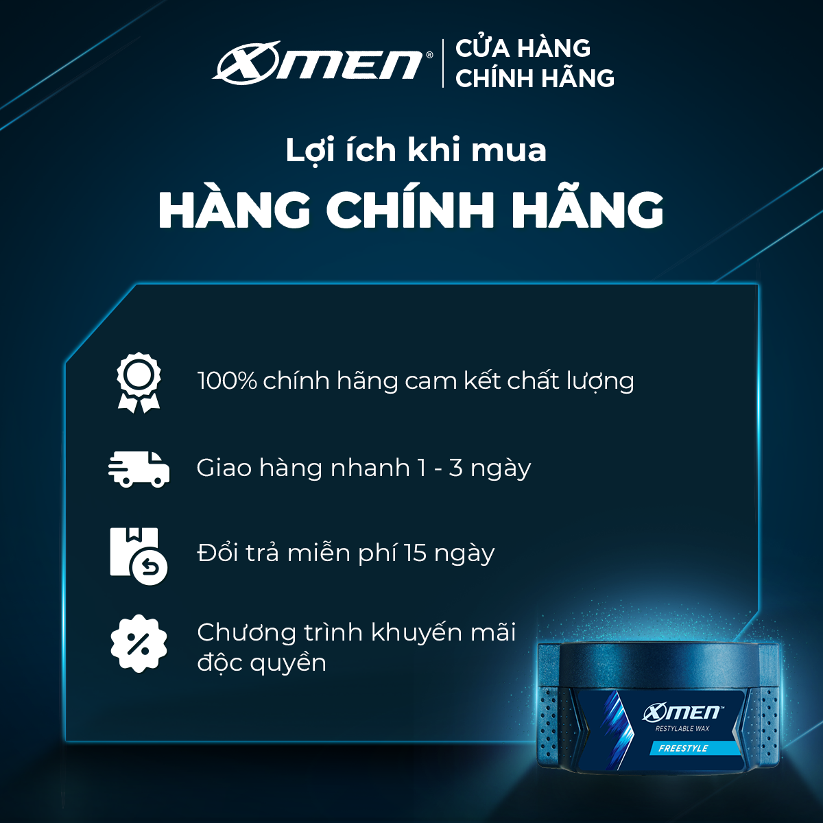 Wax vuốt tóc X-Men Freestyle 70g