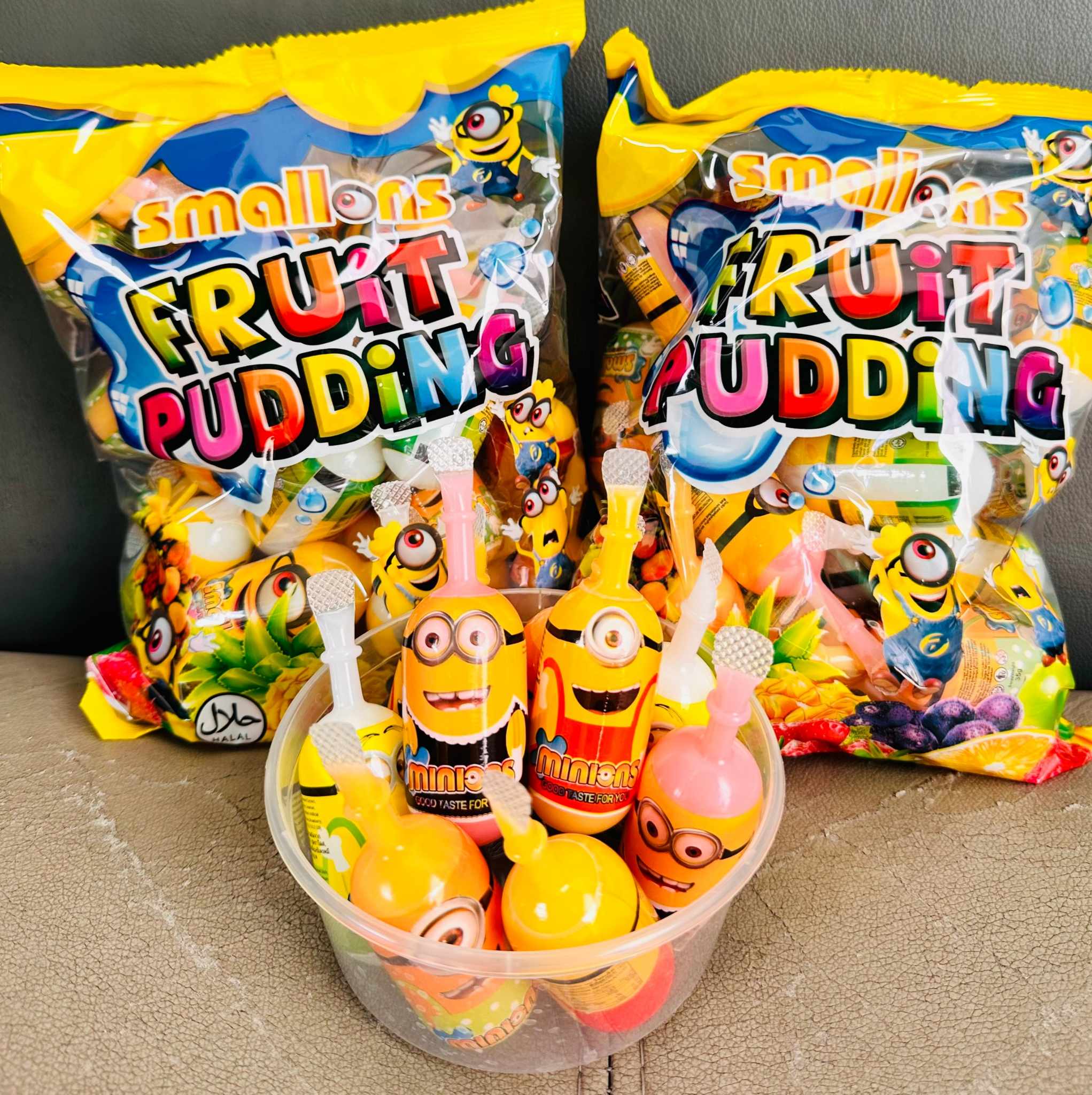 THẠCH PUDDING MINION VỊ TRÁI CÂY SIÊU CUTE CHO BÉ ( GÓI 840G)