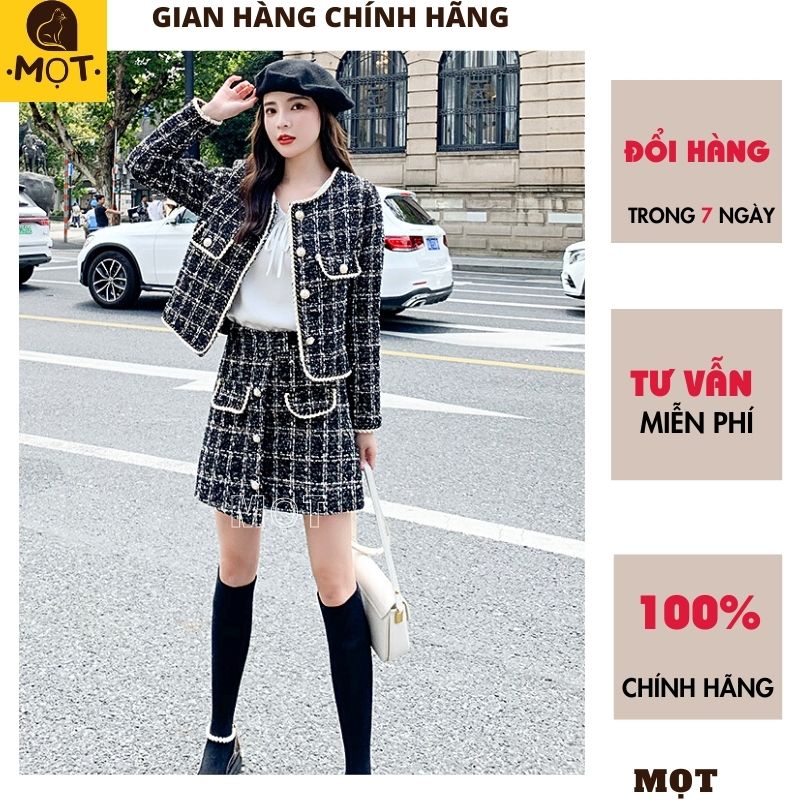Bộ set Áo khoác dạ Tweed Gile nữ kèm chân váy chữ A kiểu Hàn Quốc | by Thời  trang Korea - Thoitrangkorea.com.vn | Medium