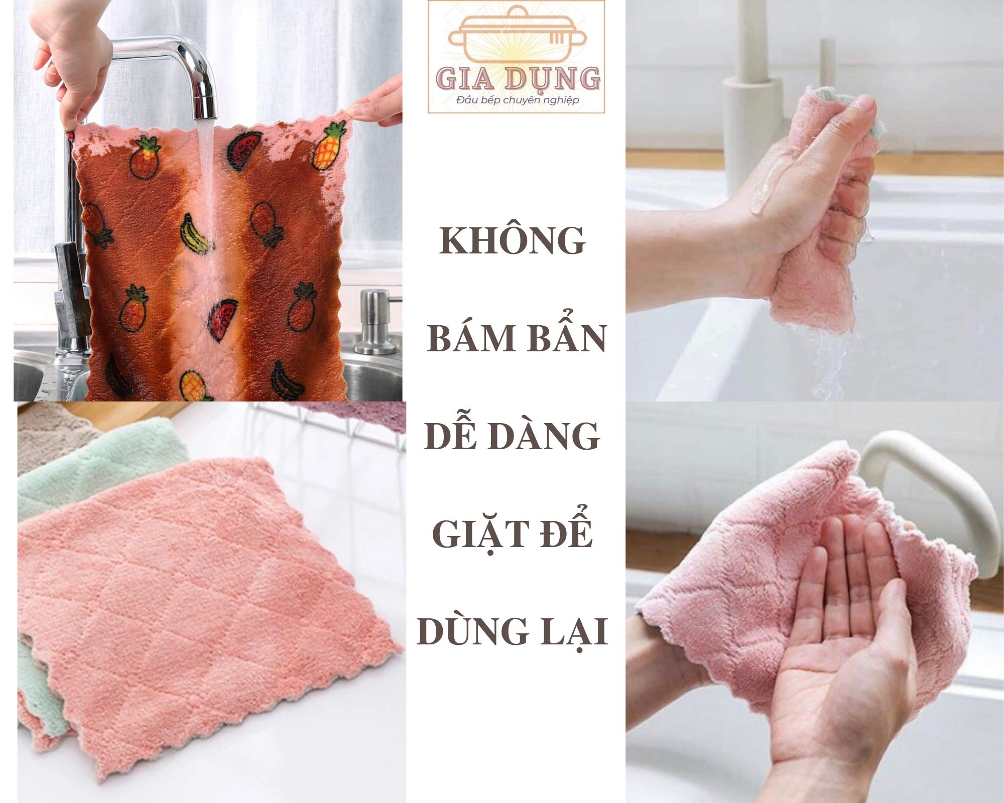 SET 30 chiếc Khăn lau bếp đa năng 2 mặt